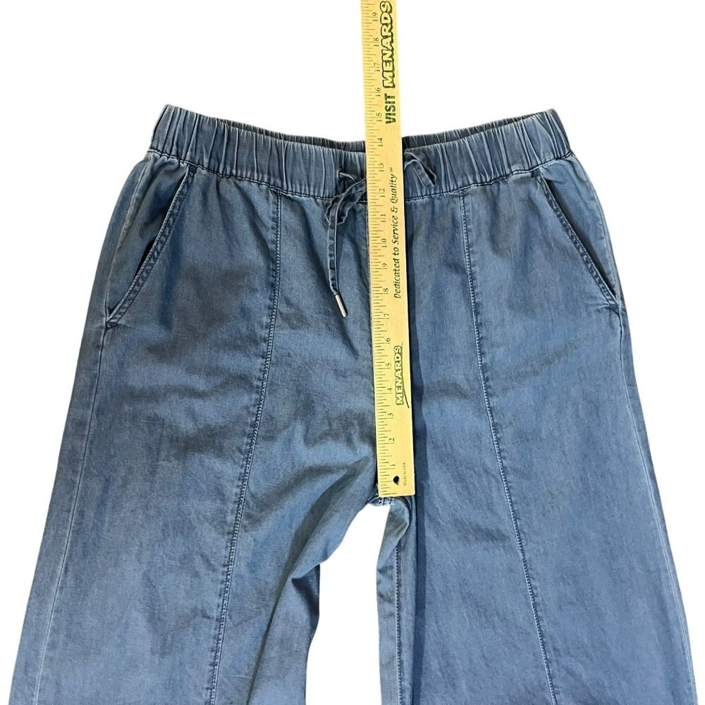 Juicy Couture Chambray Wide Leg Crop? Pants Womens 16 Used 100% Cotton - Picture 10 of 13